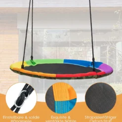 Kinderschaukel Doppelschaukel mit Schaukelgestell bis 300 kg Belastbar Outdoor (2 Schaukel mit Gestell)