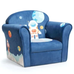 Kindersessel mit Astronauten-Motiv Kindercouch Babysessel 51 x 37,5 x 44 cm Blau