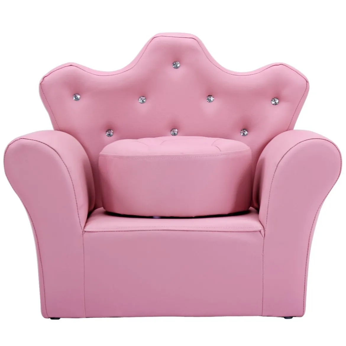 Kindersofa Kindersessel Kindercouch mit Ottomane Rosa 58 x 40,5 x 49 cm