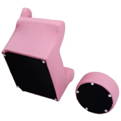 Kindersofa Kindersessel Kindercouch mit Ottomane Rosa 58 x 40,5 x 49 cm
