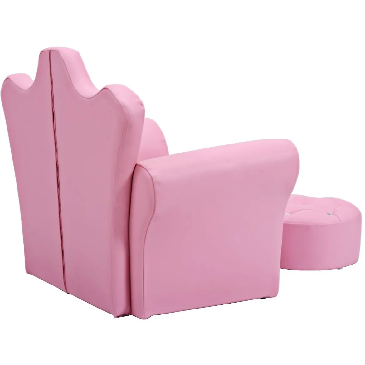 Kindersofa Kindersessel Kindercouch mit Ottomane Rosa 58 x 40,5 x 49 cm
