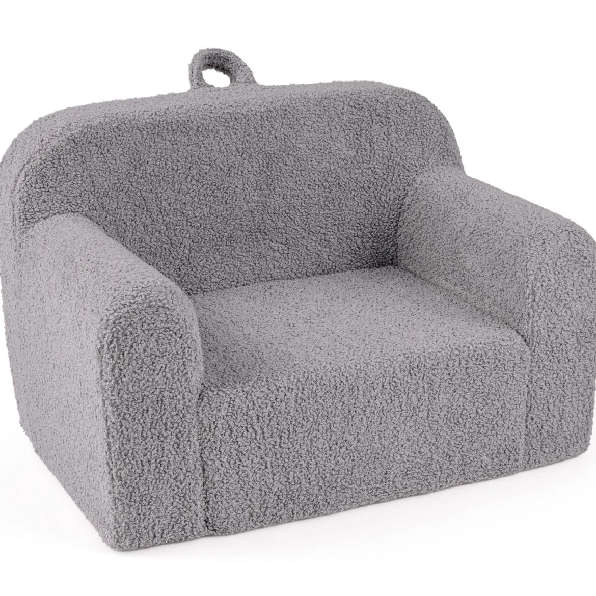 Kindersofa Mini-Sofa mit Armlehnen und Rückenlehne gepolsterter Kindersessel 62 x 40 x 41 cm Grau