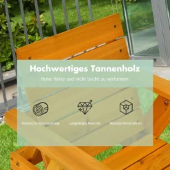 Kinder Sonnenliege mit Sonnenschirm Kinderliege Holz 92 x 49 x 106 cm Gelb + Weiß