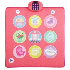 Kinder Tanzmattemit 5 Modi & 9 Klavierklängen & 9 Demo Tanz Spielzeug Rosa