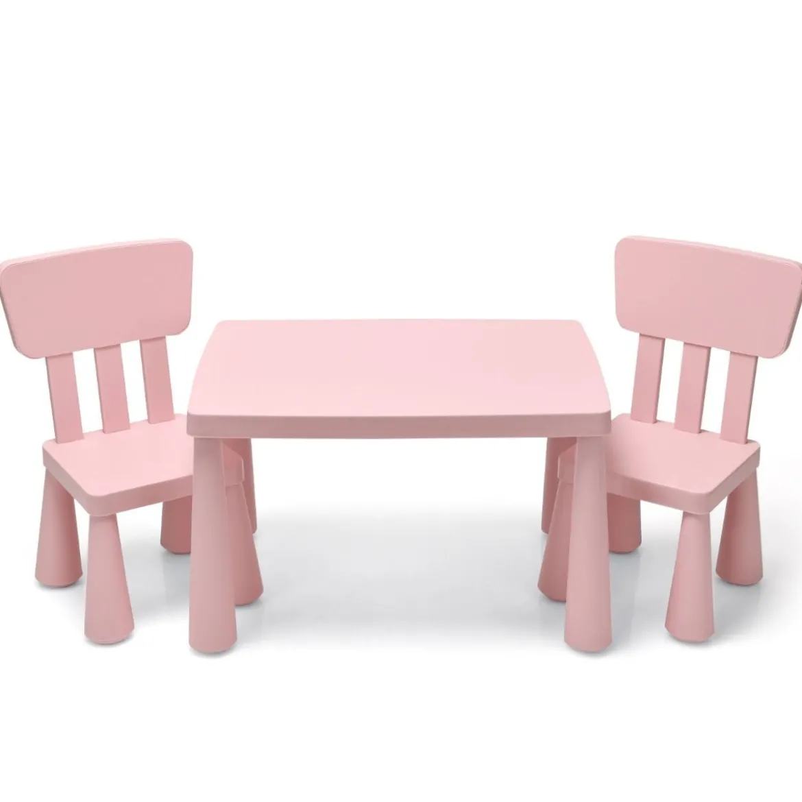 Kindertisch und 2 Stühlen 3 TLG. Kindersitzgruppe Kindermöbel-Set Rosa