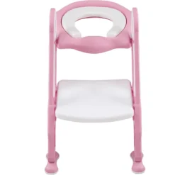 Kinder Toilettensitz höhenverstellbar Töpfchentraining Toilettensitz faltbarer Toilettentrainer Sitz Rosa