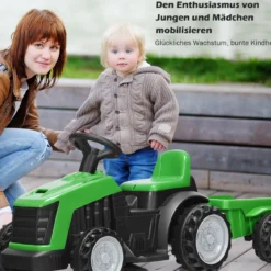 Kinder Traktor 2-Gang 6V Aufsitztraktor Kinderfahrzeug Elektroauto Grün