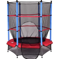 Kinder Trampolin 140 cm Gartentrampolin mit Sicherheitsnetz Sicherheitsrampolin