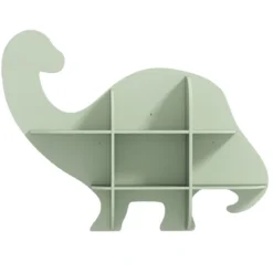 Kinder Wand Bücherregal mit 2 Ablage & 6 Offene Fächern Holz Dinosaurier Kinderregal