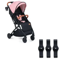 Klappbare Kinderwagen mit Regenschutz & Verstellbarem Rückenlehne & Verdeck+Verbindungsstücke