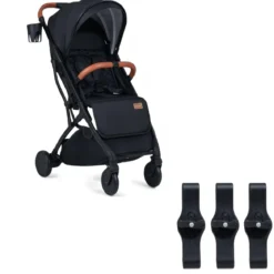 Klappbare Kinderwagen mit Regenschutz & Verstellbarem Rückenlehne & Verdeck+Verbindungsstücke