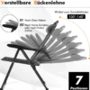 2 Klappbare Liegestühle für die Terrasse 71 x 58,5 x 101,5 cm Grau