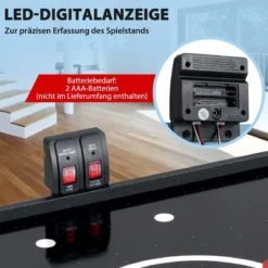 Klappbarer Airhockey Tisch mit LED-Anzeige & 12V-Motor Elektrischer Lufthockey Tisch
