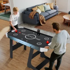 Klappbarer Airhockey Tisch mit LED-Anzeige & 12V-Motor Elektrischer Lufthockey Tisch