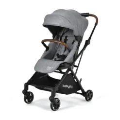 Klappbarer Baby-Kinderwagen Kinderbuggy mit drehbarem Sitz 92 x 53,5 x 100 cm Grau