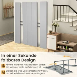 Klappbarer Picknicktisch mit 2 Bänken 183 cm Campingtisch-Set mit Metallrahmen