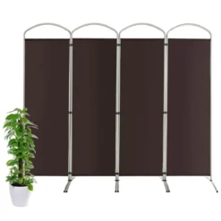Klappbarer Raumteiler mit 4 Paneelen Trennwand für Zuhause 221 x 51 x 188 cm