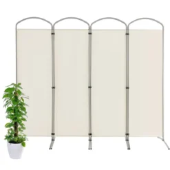 Klappbarer Raumteiler mit 4 Paneelen Trennwand für Zuhause 221 x 51 x 188 cm