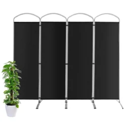 Klappbarer Raumteiler mit 4 Paneelen Trennwand für Zuhause 221 x 51 x 188 cm