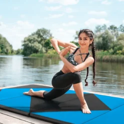 Klappbare Weichbodenmatte Tragbar Gymnastikmatte Yogamatte 240 x 117 x 5 cm