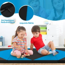 Klappbare Weichbodenmatte Tragbar Gymnastikmatte Yogamatte 240 x 117 x 5 cm