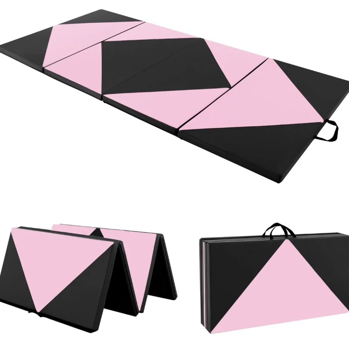 Klappbare Weichbodenmatte Tragbar Gymnastikmatte Yogamatte 240 x 117 x 5 cm