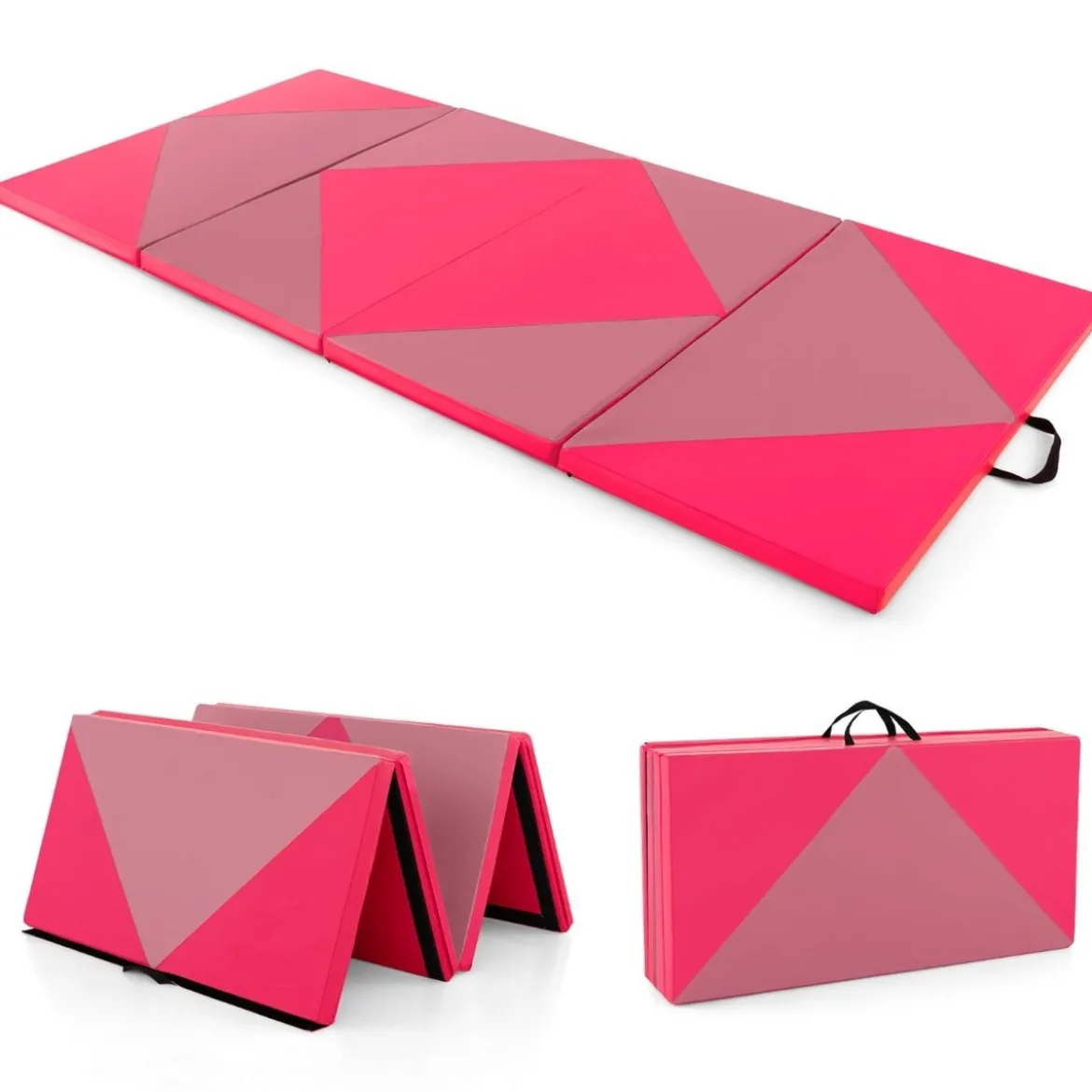Klappbare Weichbodenmatte Tragbar Gymnastikmatte Yogamatte 240 x 117 x 5 cm