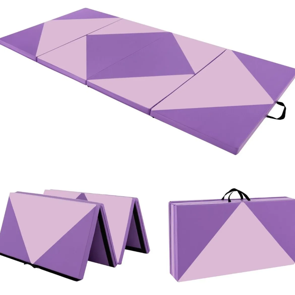 Klappbare Weichbodenmatte Tragbar Gymnastikmatte Yogamatte 240 x 117 x 5 cm