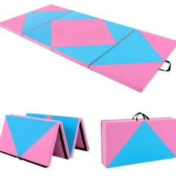 Klappbare Weichbodenmatte Tragbar Gymnastikmatte Yogamatte 240 x 117 x 5 cm