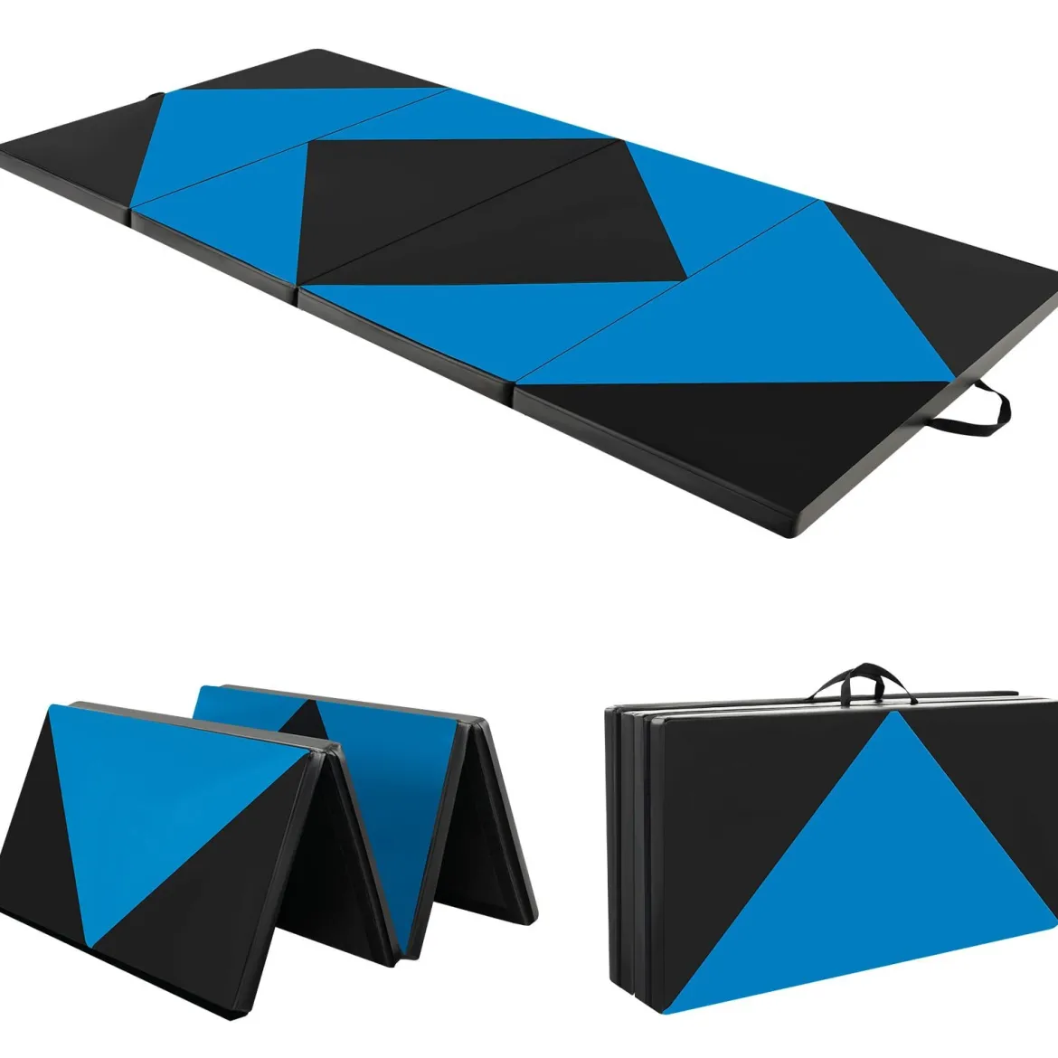 Klappbare Weichbodenmatte Tragbar Gymnastikmatte Yogamatte 240 x 117 x 5 cm