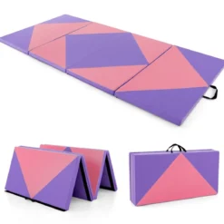 Klappbare Weichbodenmatte Tragbar Gymnastikmatte Yogamatte 240 x 117 x 5 cm