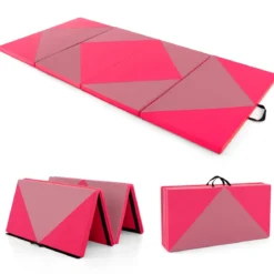 Klappbare Weichbodenmatte Tragbar Gymnastikmatte Yogamatte 240 x 117 x 5 cm