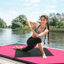 Klappbare Weichbodenmatte Tragbar Gymnastikmatte Yogamatte 240 x 117 x 5 cm