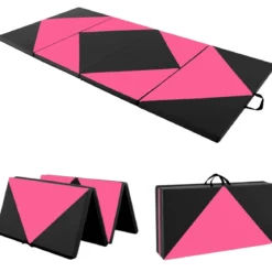 Klappbare Weichbodenmatte Tragbar Gymnastikmatte Yogamatte 240 x 117 x 5 cm