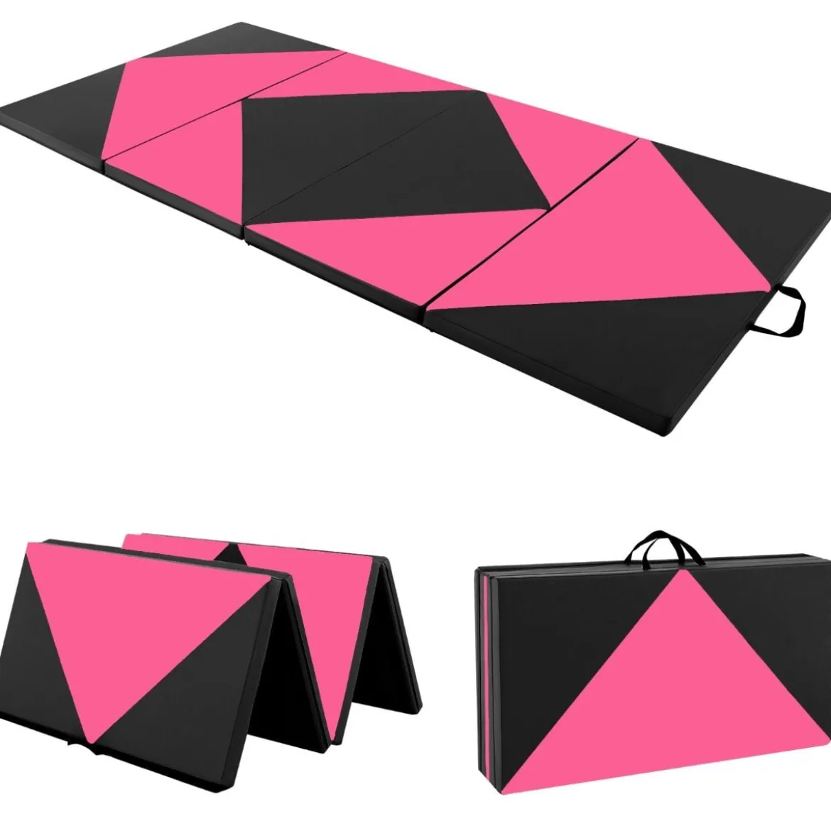 Klappbare Weichbodenmatte Tragbar Gymnastikmatte Yogamatte 240 x 117 x 5 cm