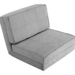 Klappsofa 3-Fach Umklappbares Schlafsofa mit 5Rückenlehnenpositionen Grau