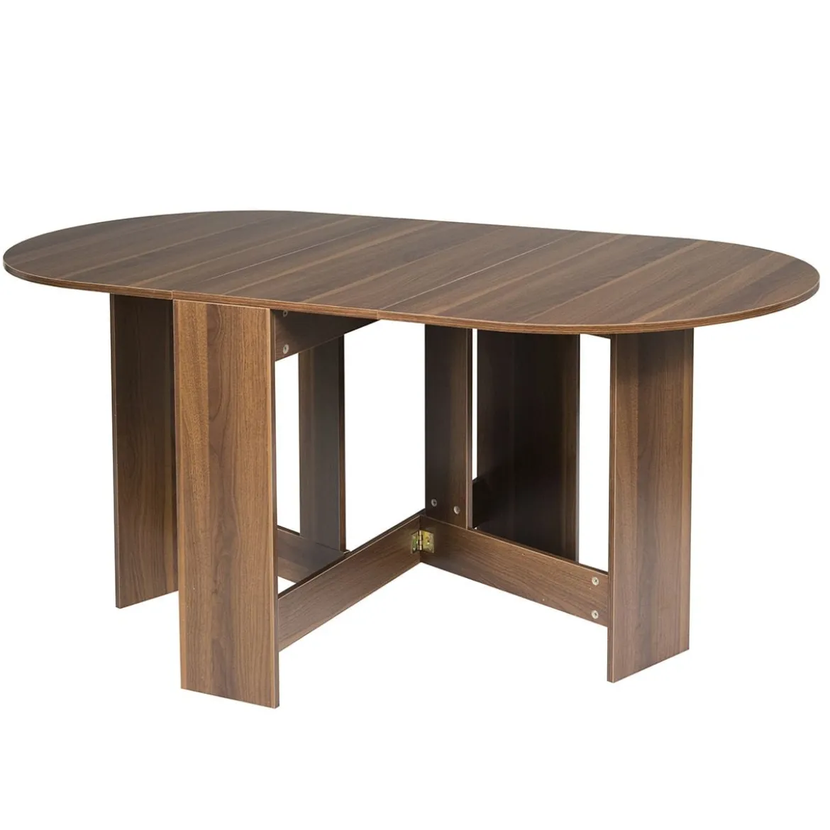 Klapptisch Rund Balkontisch Klappbarer Gartentisch Braun Holz
