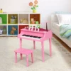 Klassisches 30 Tasten Kinderklavier mit Notenpult & Sitzbank Ideal für Kinder von 3 bis 8 J. Rosa