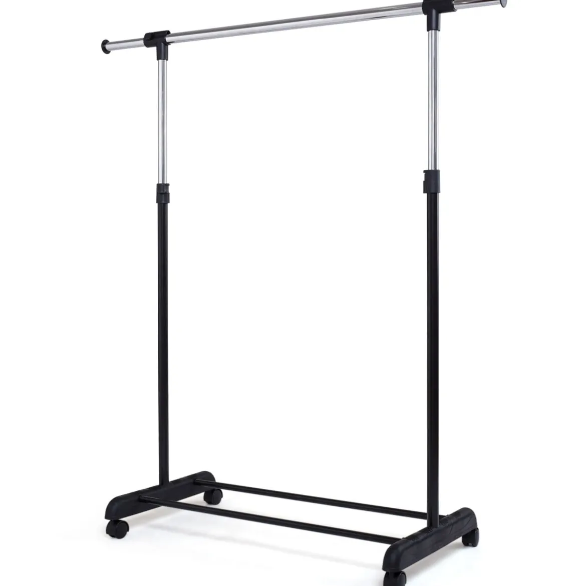 Kleiderständer Kleiderstange mit Ablage Rollgarderobe höhenverstellbar
