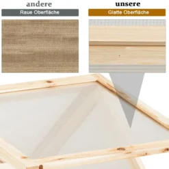 Kleines Kaltgewächshaus aus Holz Erhöhter Schutz für Blumenbeete im Garten 100 x 53 x 71 cm