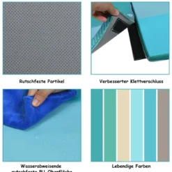 Kleinkind-Spielmatte bunte Patchwork-Kleinkind-Schaumstoff-Bodenmatte 147 x 147 x 3 cm