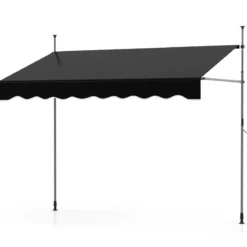 Klemmmarkise ohne Bohren mit Handkurbel Höhenverstellbare & UV-beständige 250 cm