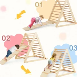 Kletterdreieck mit Leiter Klappbares Klettergerüst Sprossendreieck zur Entwicklung
