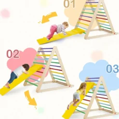 Kletterdreieck mit Leiter Klappbares Klettergerüst Sprossendreieck zur Entwicklung