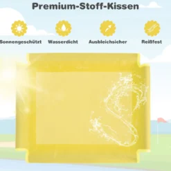 Kletterkuppel mit Rutsche & 180 kg Belastbarkeit Klettergerüst in Kuppelform Grün + Gelb