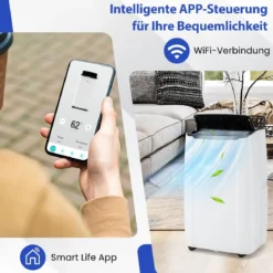Klimaanlage mit Abluftschlauch 12000 BTU 5 in 1 Mobiles Klimagerät mit 1-24H Timer für Räume bis zu 42㎡