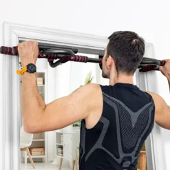 Klimmzugstange für den Türrahmen tragbare Türstange multifunktional fürs Krafttraining Schwarz