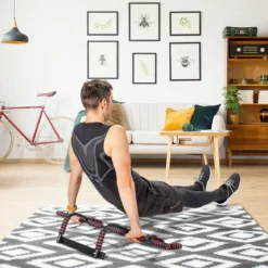 Klimmzugstange für den Türrahmen tragbare Türstange multifunktional fürs Krafttraining Schwarz