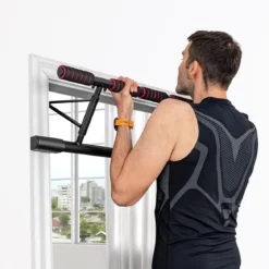 Klimmzugstange für Türrahmen klappbare Fitness-Klimmzugstange fürs Krafttraining beim Heimworkout Schwarz