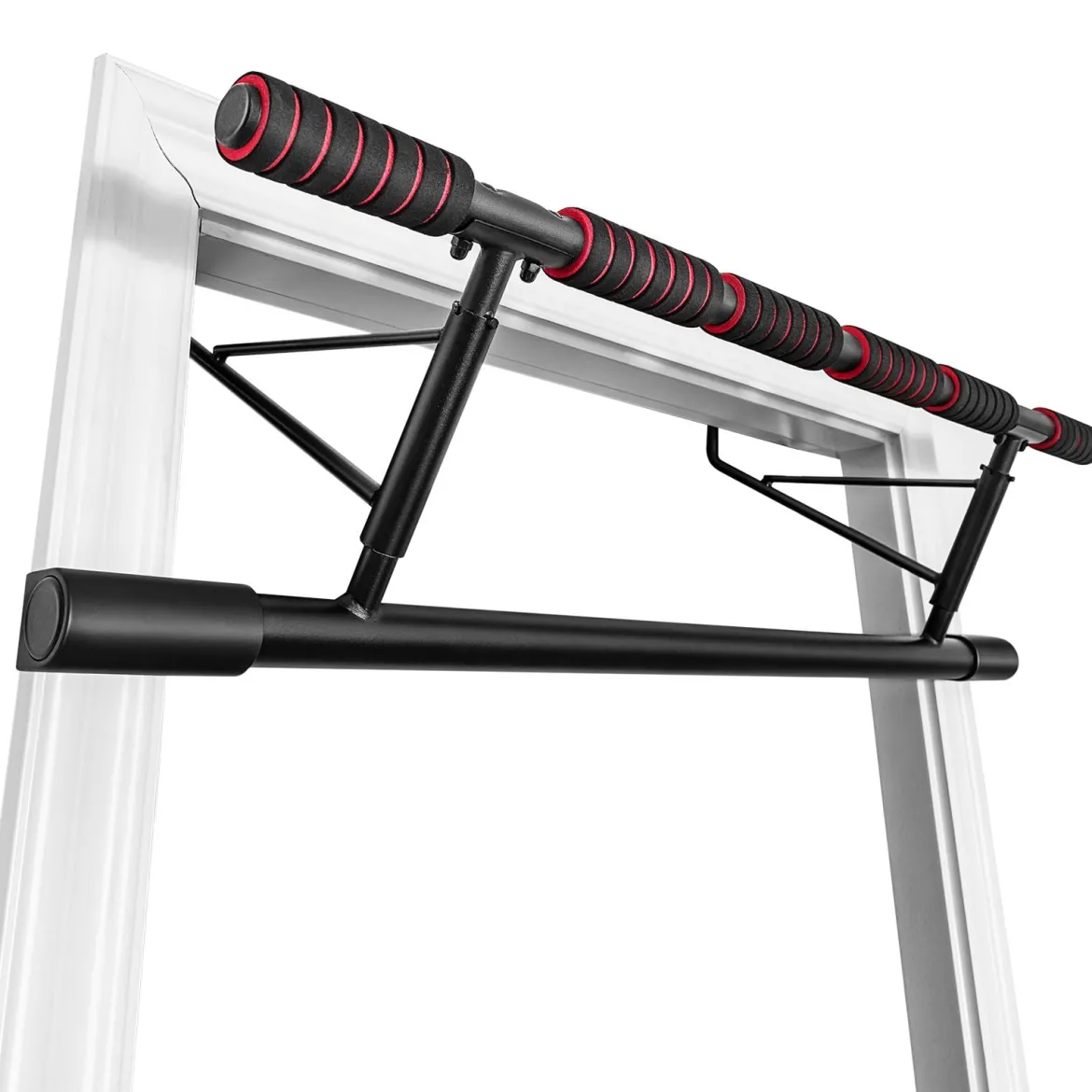 Klimmzugstange für Türrahmen klappbare Fitness-Klimmzugstange fürs Krafttraining beim Heimworkout Schwarz